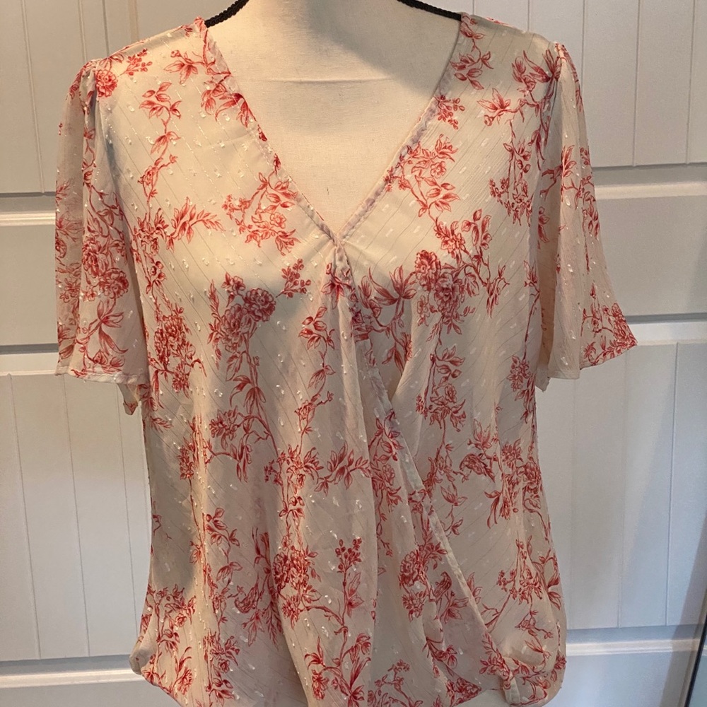 Floral Cross Over Top